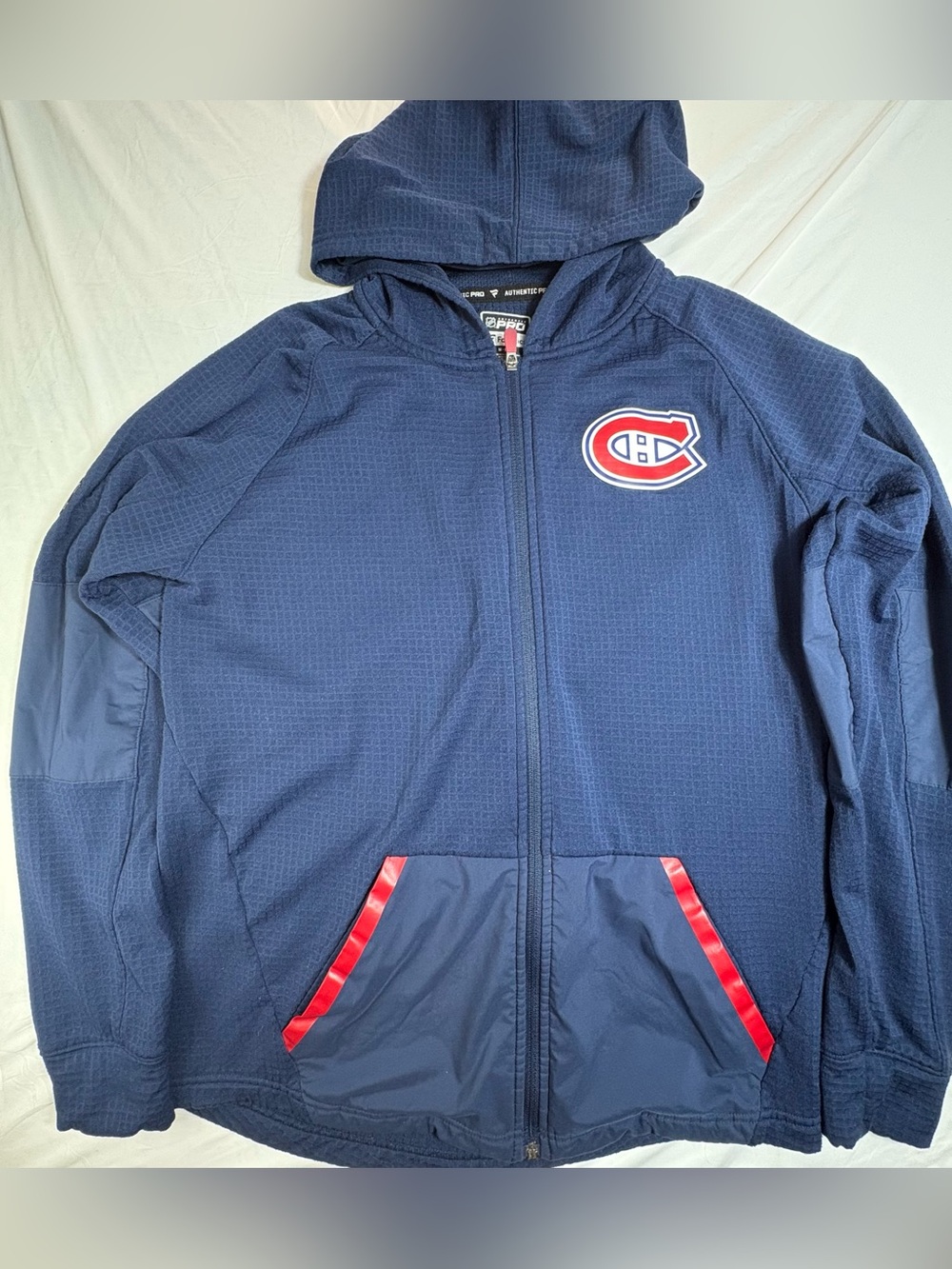 Fanatics Authentic Pro montreal canadiens Rinkside Grid back hoodie sz M